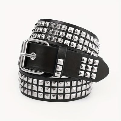 Cinturón occidental unisex con estilo ordinario Ancho 2-4 cm Fijación de hierro Diseño de rivet punk