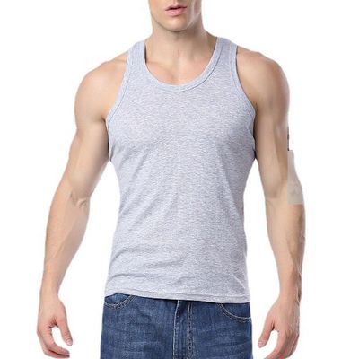 Vestido de acondicionamiento físico transpirable para hombres sin mangas Tanque para ropa deportiva con impresión digital