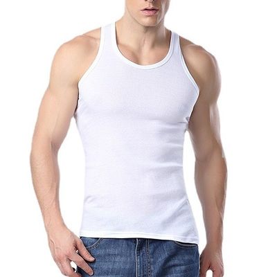 Vestido de acondicionamiento físico transpirable para hombres sin mangas Tanque para ropa deportiva con impresión digital