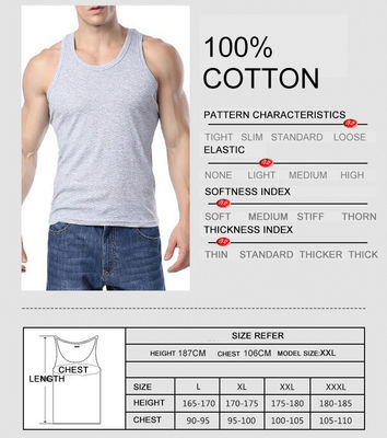 Vestido de acondicionamiento físico transpirable para hombres sin mangas Tanque para ropa deportiva con impresión digital