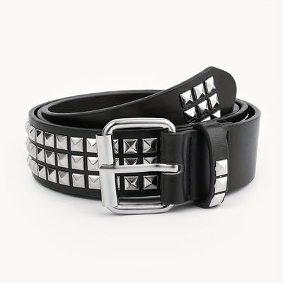 Cinturón occidental unisex con estilo ordinario Ancho 2-4 cm Fijación de hierro Diseño de rivet punk