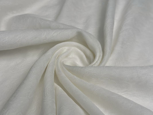 Tejido a medida para ropa Cachemira lana peinada textil poliéster acetato satinado Jacquard