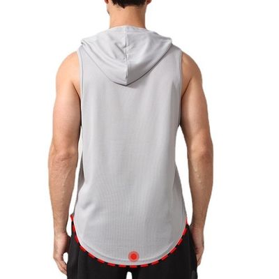 XMAMLON RTS OEM tanque de gimnasio seco rápido sin mangas culturismo con capucha Top de tanque para hombres