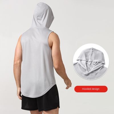 XMAMLON RTS OEM tanque de gimnasio seco rápido sin mangas culturismo con capucha Top de tanque para hombres
