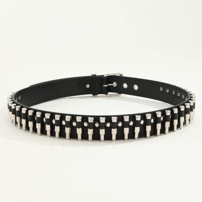 Estilo ordinario 2-4cm cinturón de remachado punk occidental para hombres con decoración de pantalón de hebilla lisa