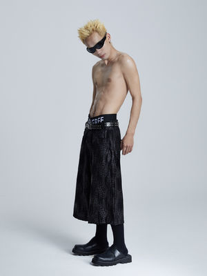 Pantalones largos de tejido de tejido de tejido de tejido de tejido de tejido de tejido