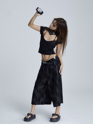 Pantalones largos de tejido de tejido de tejido de tejido de tejido de tejido de tejido
