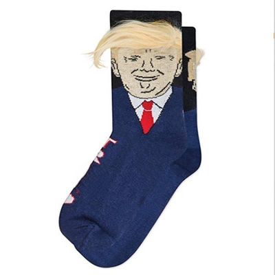 Accesorios para hombres Personaje divertido loco Impreso diseñador de rayas de algodón de la tripulación Calcetines felices