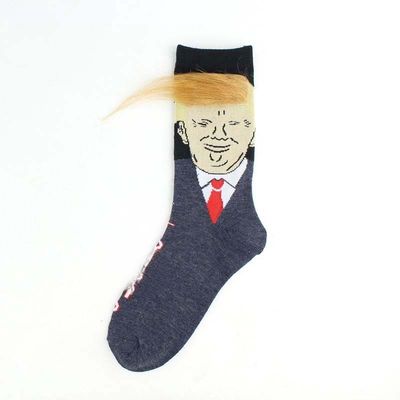 Accesorios para hombres Personaje divertido loco Impreso diseñador de rayas de algodón de la tripulación Calcetines felices