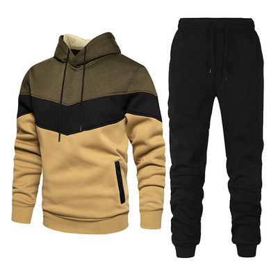 Adultos Hoodies Unisex 100% de algodón suéter y pantalones de sudor conjunto sólido grueso sudadera