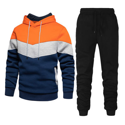 Adultos Hoodies Unisex 100% de algodón suéter y pantalones de sudor conjunto sólido grueso sudadera