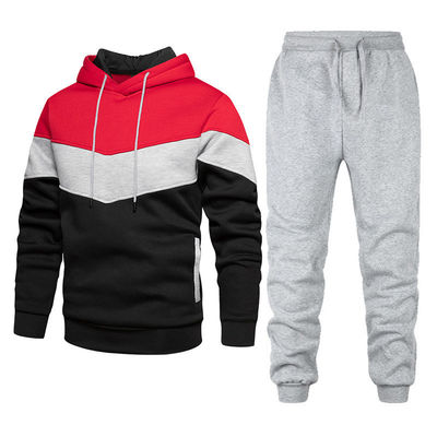 Adultos Hoodies Unisex 100% de algodón suéter y pantalones de sudor conjunto sólido grueso sudadera