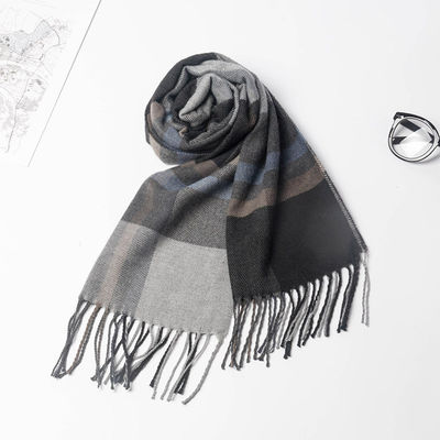 Equipo de fútbol Aficionados Jacquard Bufanda de Invierno de punto a medida Bufanda de invierno con patrón de cuadros