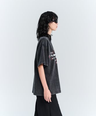 100% de algodón Hombres Mujeres camisetas de manga corta DTG Impresión de pantalla Puff Acid Camisetas lavadas