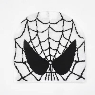 Escenas de pesca Brinquilla de invierno unisex con diseño de red de araña de punto grueso y estilo Y2K