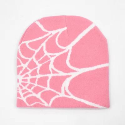 Escenas de pesca Brinquilla de invierno unisex con diseño de red de araña de punto grueso y estilo Y2K