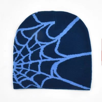 Escenas de pesca Brinquilla de invierno unisex con diseño de red de araña de punto grueso y estilo Y2K