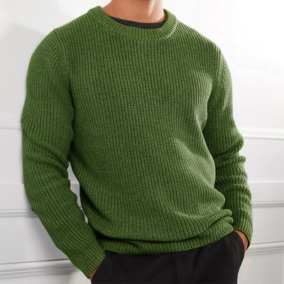 XMAMLON RTS suéter de invierno de hombre antiarrugas Jumper de punto con diseño de color sólido