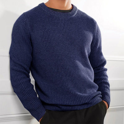 XMAMLON RTS suéter de invierno de hombre antiarrugas Jumper de punto con diseño de color sólido