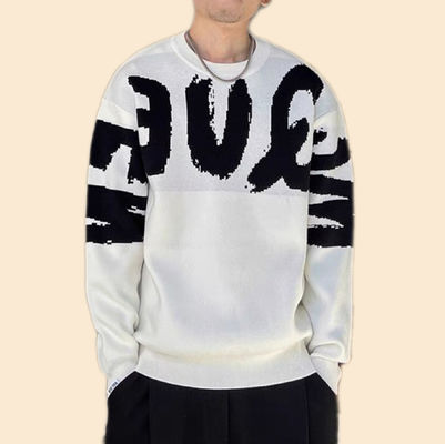 Suéter espeso para hombres con diseño de letras grandes perfecto para la moda y la comodidad de invierno