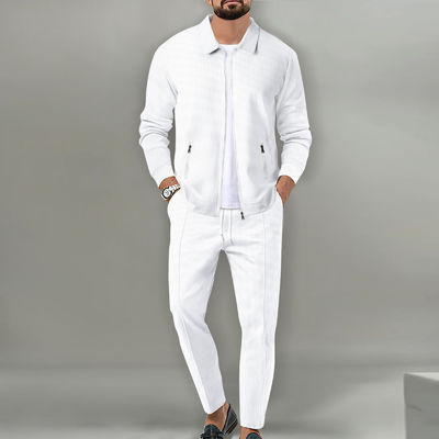 Conjunto de trajes para hombres Fitness Sport Jogger Jacket con cremallera Dos piezas Conjunto