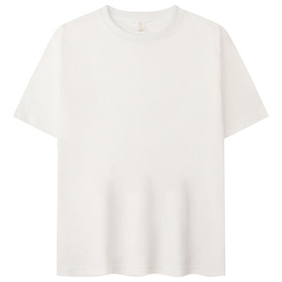 T-shirt blanco de soporte con tecnología de secado rápido y anti-encogimiento