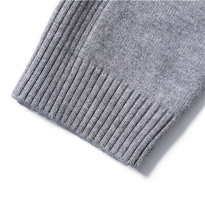 Pullover de color sólido de algodón y viscosa suéter ajustado delgado cuello de tortuga para ropa casual masculina