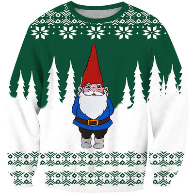 XMAMLON Camiseta de cuello redondo a medida ropa de hombre casual suéter de Navidad suéter impreso
