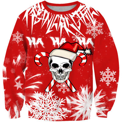 XMAMLON Camiseta de cuello redondo a medida ropa de hombre casual suéter de Navidad suéter impreso