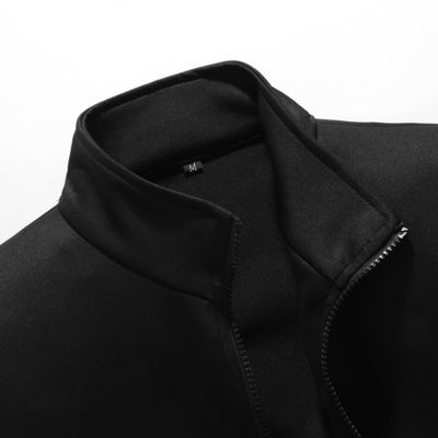 Estilo deportivo chaqueta con cremallera para hombres camiseta y corredores traje de pista de tres piezas para deportes