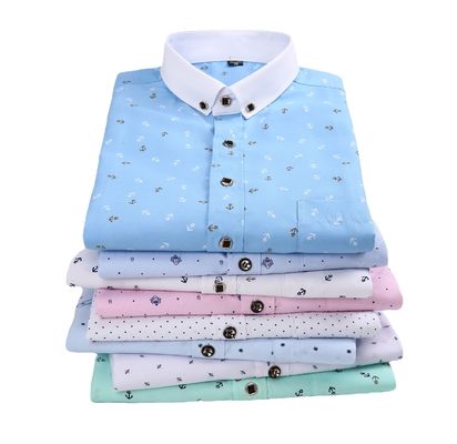 FONTE Categoría Camisa hawaiana de manga larga para hombres Impresión floral juvenil de gran tamaño Productos de venta al por menor