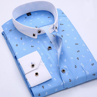 FONTE Categoría Camisa hawaiana de manga larga para hombres Impresión floral juvenil de gran tamaño Productos de venta al por menor