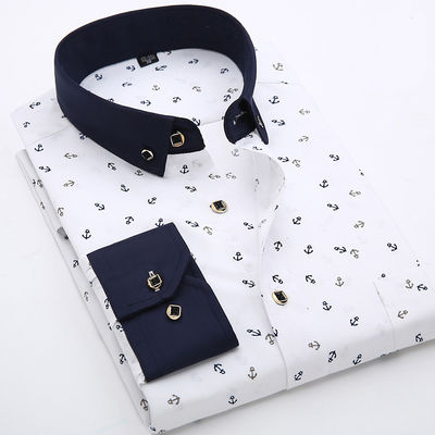 FONTE Categoría Camisa hawaiana de manga larga para hombres Impresión floral juvenil de gran tamaño Productos de venta al por menor