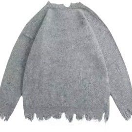 Mujeres de espesor estándar cuello redondo ropa de punto abrigo con letras sujeto suelto suéter