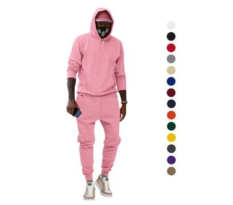 Trajes de sudor en blanco a medida Hombres Set de tránsito con capucha Tránsito Usar ropa