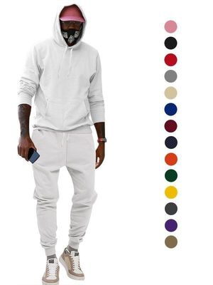 Trajes de sudor en blanco a medida Hombres Set de tránsito con capucha Tránsito Usar ropa