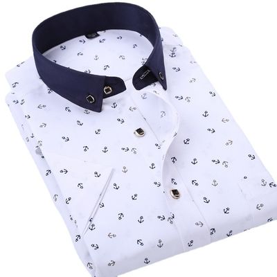 Camiseta de manga corta de impresión floral de verano de fibra de poliéster para hombres Diseño casual y juvenil