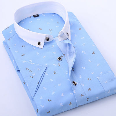 Camiseta de manga corta de impresión floral de verano de fibra de poliéster para hombres Diseño casual y juvenil