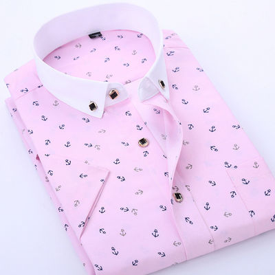 Camiseta de manga corta de impresión floral de verano de fibra de poliéster para hombres Diseño casual y juvenil