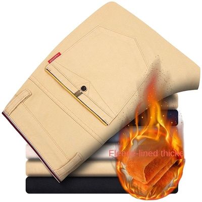 2023 Pantalones Casual para Hombres con Pantalla de lápiz con patrón de apertura de mosca y placa de cierre.