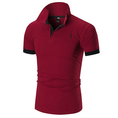 Impresión Patrón Tipo 330 gramos Golf Casual Plano Logotipo personalizado Polo Simple Camisa Para Hombres