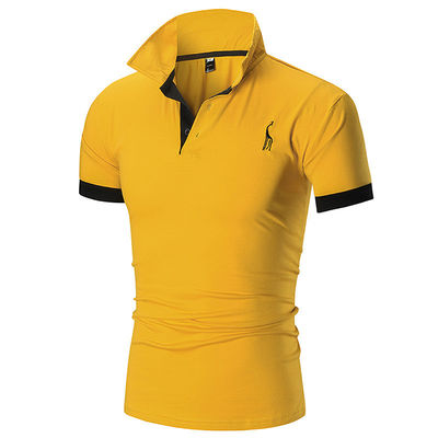 Impresión Patrón Tipo 330 gramos Golf Casual Plano Logotipo personalizado Polo Simple Camisa Para Hombres