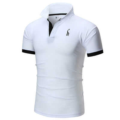 Impresión Patrón Tipo 330 gramos Golf Casual Plano Logotipo personalizado Polo Simple Camisa Para Hombres