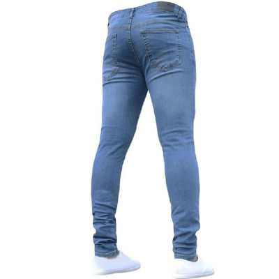 Apoyo 7 días Muestra de pedido Tiempo de entrega Jeans ajustados para hombres Jeans de color sólido Jeans de lápiz denim