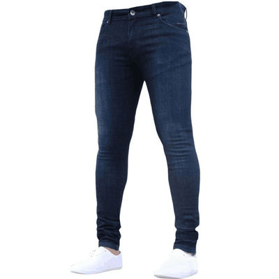 Apoyo 7 días Muestra de pedido Tiempo de entrega Jeans ajustados para hombres Jeans de color sólido Jeans de lápiz denim