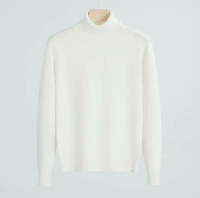 Pantalones de punto de primavera suéter de cuello alto para hombres blusa interior a prueba de viento camisa de fondo