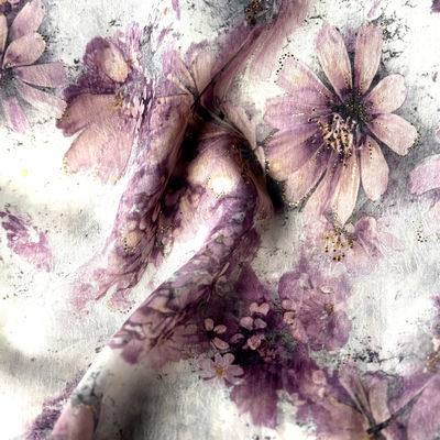 65 gramos de mezcla de lana de feltro de papel estampado Jacquard Acetato de poliéster tela de satén para el vestido