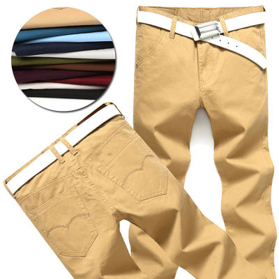 Pantalones largos Pantalones estilo de moda Estiramiento de algodón de cintura media Pantalones para hombre