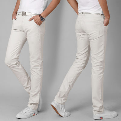 Pantalones largos Pantalones estilo de moda Estiramiento de algodón de cintura media Pantalones para hombre