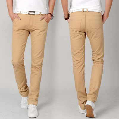 Pantalones largos Pantalones estilo de moda Estiramiento de algodón de cintura media Pantalones para hombre